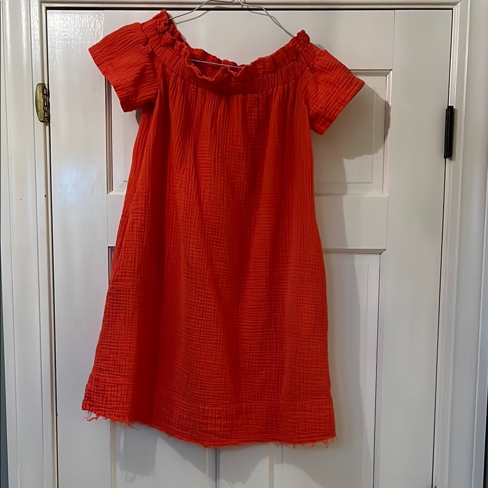 Anthropologie Off the Shoulder Gauze Dress